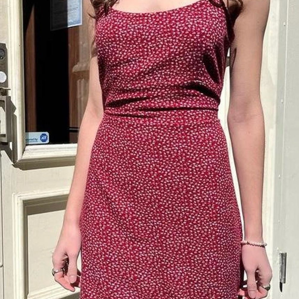 Brandy Melville red floral dress